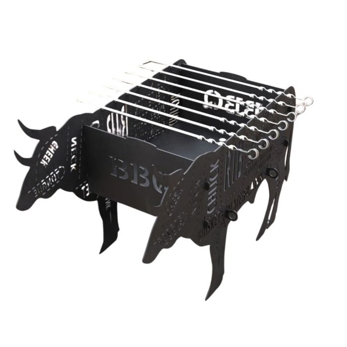 Мангал-гриль Carino розбірний 662х362х366 мм, метал 3 мм без покриття