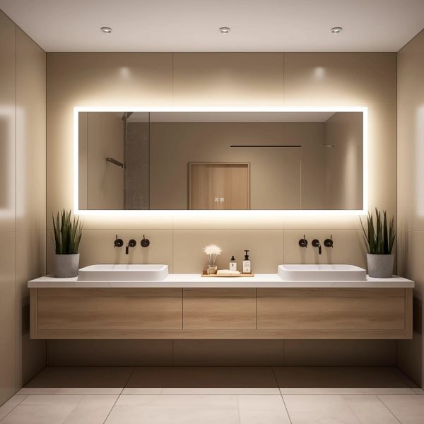 Дзеркало на стіну широке з підсвідкою Led2 Дзеркало на стіну широке з підсвідкою Led2