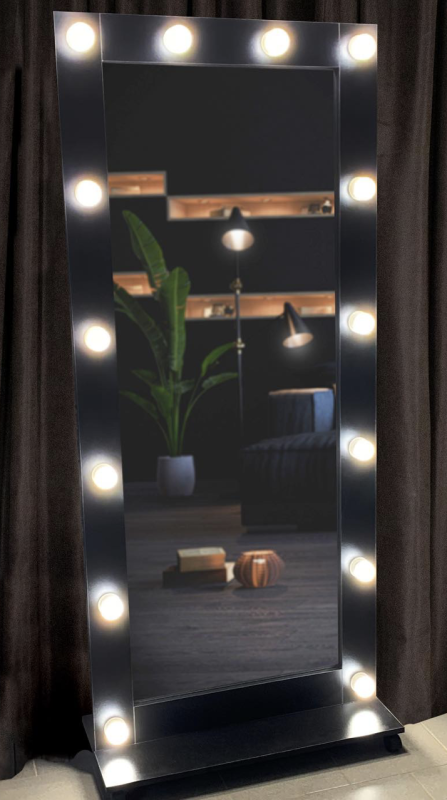 Зеркало напольное во весь рост с подсветкой Lux Black